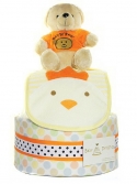 Picture of 304 Orange Teddy Bear Diaper Cake