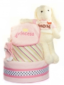Picture of 305 Pink Bunny Mom Baby Diaper Cake